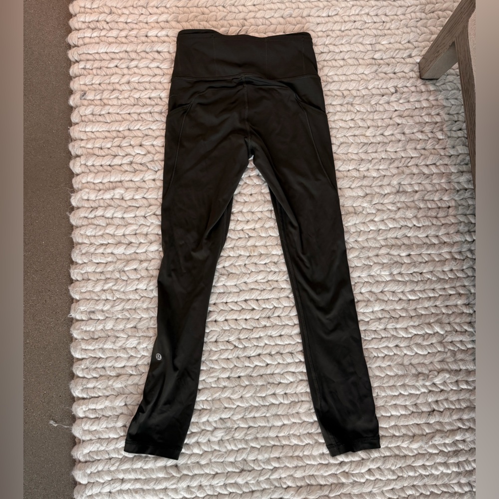 lululemon athletica Fast and Free Army Green Leggings